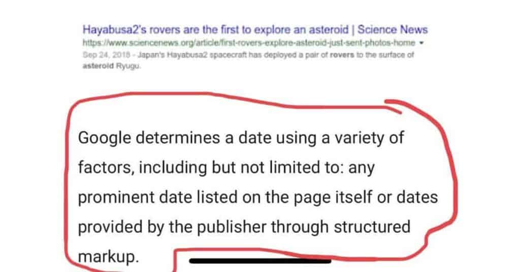 更改文章內容對SEO有甚麼影響,Google知道我的文章真實建立日期嗎? seo date highlight