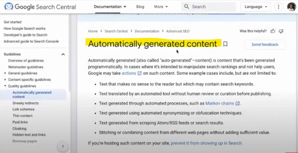 利用自動生成的內容賺錢?小心被 Google 抓住 Google 對自動生成内容的理解與措施