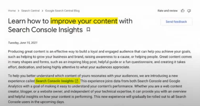 如何利用 Search Console Insights 進行分析及改善內部質素? Search Console Insight