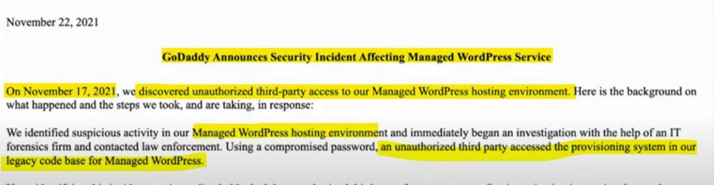 Godaddy 1.2M 網站寄存客戶被入侵的啟示 GoDaddy 官宣伺服器被入侵