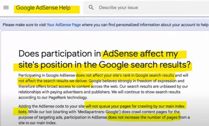 網站放了adsense,能提升網站的SEO,真的嗎? Google AdSense 官方回應