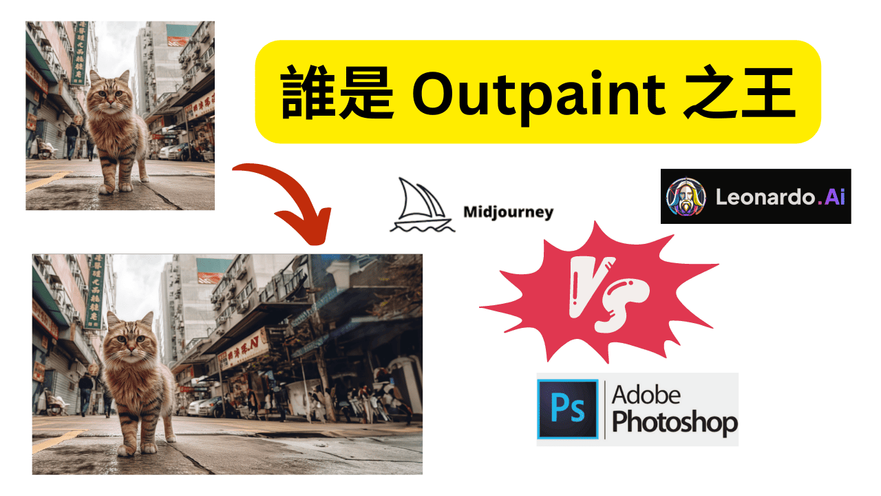 比較 Adobe Photoshop、Midjourney 及 Leonardo AI,看看誰是 Outpaint 之王 比較 Adobe Photoshop、Midjourney 及 Leonardo AI,看看誰是 Outpaint 之王